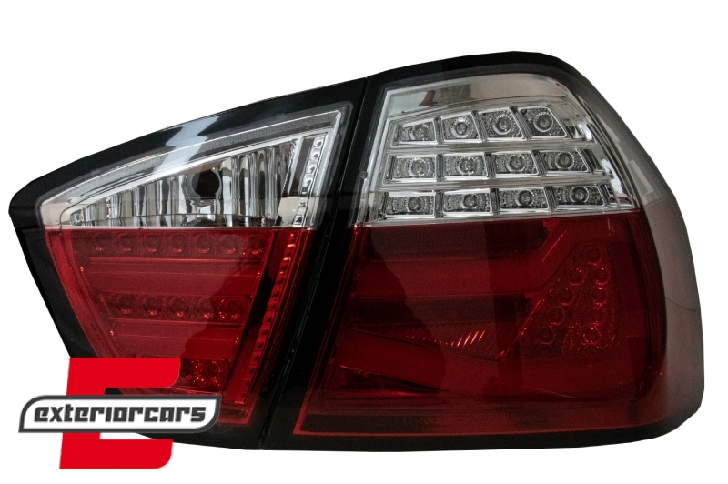 LED stražnja svjetla LightBar F30 LCI dizajn (crvena/kristal) / BMW serije 3 E90 limuzina (2005-2008), LDBMF5