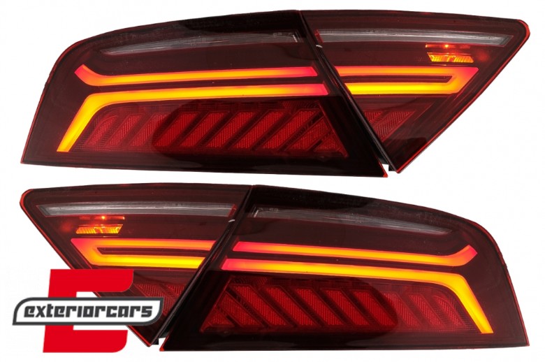 LED stražnja svjetla LightBar Facelift dizajn (crvena/smoke) / Audi A7 4G (2010-2014), TLAUA74G
