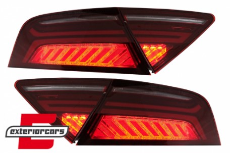 LED stražnja svjetla LightBar Facelift dizajn (crvena/smoke) / Audi A7 4G (2010-2014), TLAUA74G