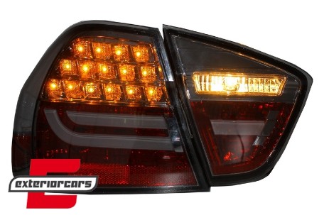LED stražnja svjetla LightBar LCI dizajn (smoke) / BMW serije 3 E90 limuzina (2005-2008), LDBMC9