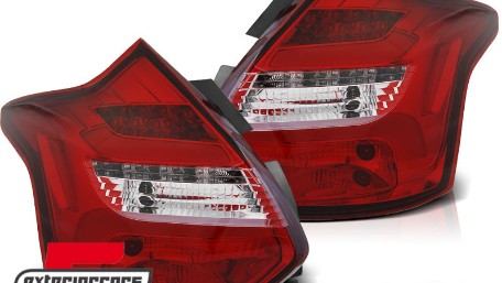 LED stražnja svjetla SEQ žmigavci (crvena/kristal) / Ford Focus 3 Hatchback (2011-10.2014), LDFO56