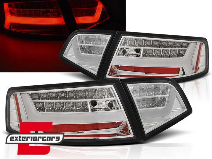 LED stražnja svjetla SEQ žmigavci Facelift dizajn (chrome) / Audi A6 4F2 C6 limuzina (2008-2011), LDAUF1