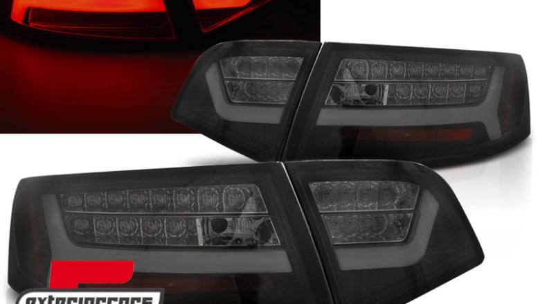 LED stražnja svjetla SEQ žmigavci Facelift dizajn (crna/smoke) / Audi A6 4F2 C6 limuzina (2008-2011), LDAUF5