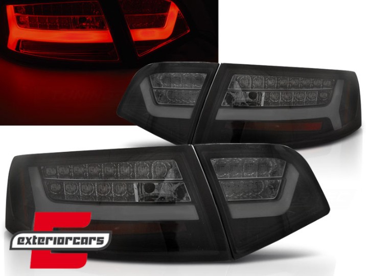 LED stražnja svjetla SEQ žmigavci Facelift dizajn (crna/smoke) / Audi A6 4F2 C6 limuzina (2008-2011), LDAUF5