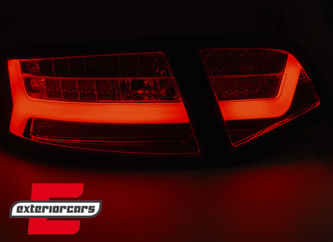 LED stražnja svjetla SEQ žmigavci Facelift dizajn (crna/smoke) / Audi A6 4F2 C6 limuzina (2008-2011), LDAUF5