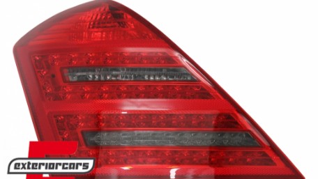 LED stražnja svjetla SEQ žmigavci Facelift dizajn (crvena/smoke) / Mercedes S-klasa W221 (2005-2009), LDMED1