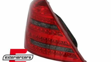 LED stražnja svjetla SEQ žmigavci Facelift dizajn (crvena/smoke) / Mercedes S-klasa W221 (2005-2009), LDMED1