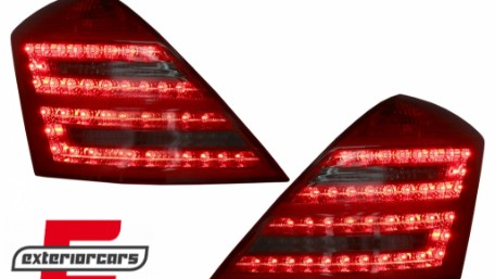 LED stražnja svjetla SEQ žmigavci Facelift dizajn (crvena/smoke) / Mercedes S-klasa W221 (2005-2009), LDMED1