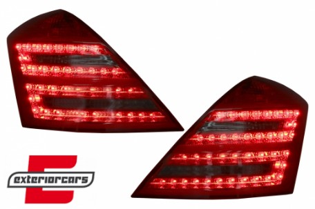 LED stražnja svjetla SEQ žmigavci Facelift dizajn (crvena/smoke) / Mercedes S-klasa W221 (2005-2009), LDMED1