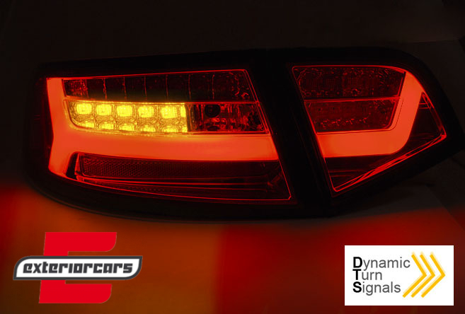 LED stražnja svjetla SEQ žmigavci Facelift dizajn (smoke) / Audi A6 4F2 C6 limuzina (2008-2011), LDAUF4