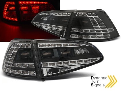 LED stražnja svjetla SEQ žmigavci GTI look (crna) / VW Golf 7 VII (2013-2017), LDVWM6
