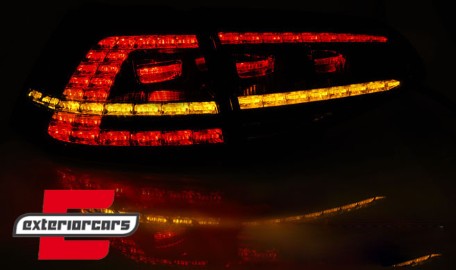LED stražnja svjetla SEQ žmigavci GTI look (crvena/kristal) / VW Golf 7 VII (2013-2017), LDVWI6