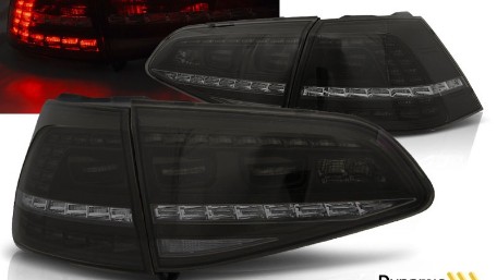 LED stražnja svjetla SEQ žmigavci GTI look (smoke) / VW Golf 7 VII (2013-2017), LDVWE5