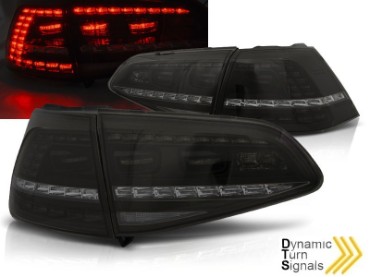 LED stražnja svjetla SEQ žmigavci GTI look (smoke) / VW Golf 7 VII (2013-2017), LDVWE5