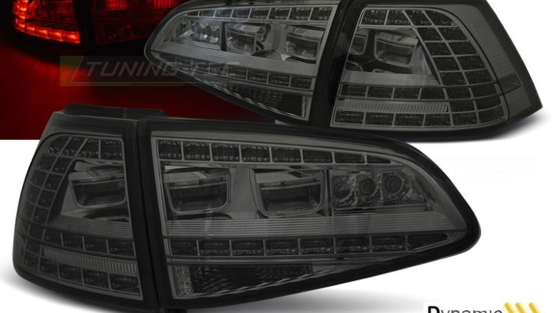 LED stražnja svjetla SEQ žmigavci GTI look (smoke) / VW Golf 7 VII (2013-2017), LDVWM5