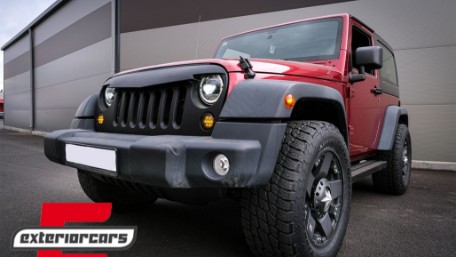 LED žmigavci u prednjoj masci (smoke) / JEEP Wrangler JK (2007-2016), SMJEWJK