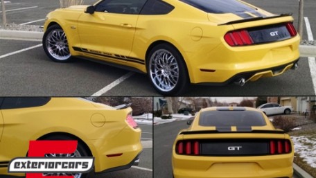 Lip bunkera GT350 dizajn (piano crna) / Ford Mustang Mk6 VI (2015-2022), TSFMUGT