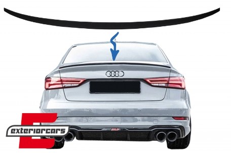 Lip bunkera S-line dizajn (mat crna) / Audi A3 8V limuzina (2012-2019), TSAUA38V