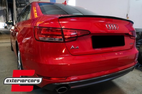 Lip bunkera S-line dizajn (piano crna) / Audi A4 B9 limuzina (2016-2024), TSAUA4B9PB