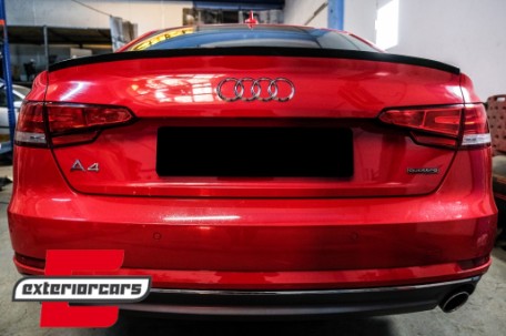 Lip bunkera S-line dizajn (piano crna) / Audi A4 B9 limuzina (2016-2024), TSAUA4B9PB
