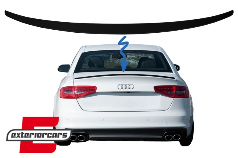 Lip bunkera S4 dizajn (mat crna) / AUDI A4 B8 limuzina (2008-2015), TSAUA4B8