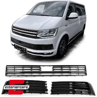 Mrežice prednjeg branika sa ACC (piano crna) / VW T6 Multivan (2015-2019), 40457