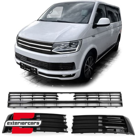 Mrežice prednjeg branika sa ACC (piano crna) / VW T6 Multivan (2015-2019), 40457