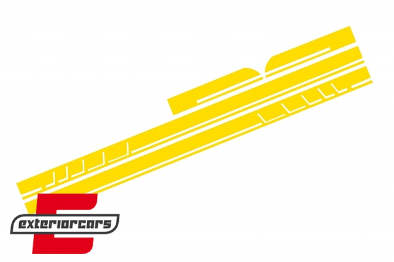 Naljepnice 45 AMG dizajn (mat žuta) / Mercedes CLA W117 C117 X117 (2013-2019) A klasa W176 (2012-2018), STICKERW117YE
