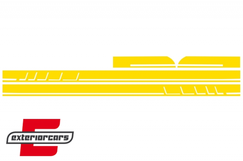 Naljepnice 45 AMG dizajn (mat žuta) / Mercedes CLA W117 C117 X117 (2013-2019) A klasa W176 (2012-2018), STICKERW117YE