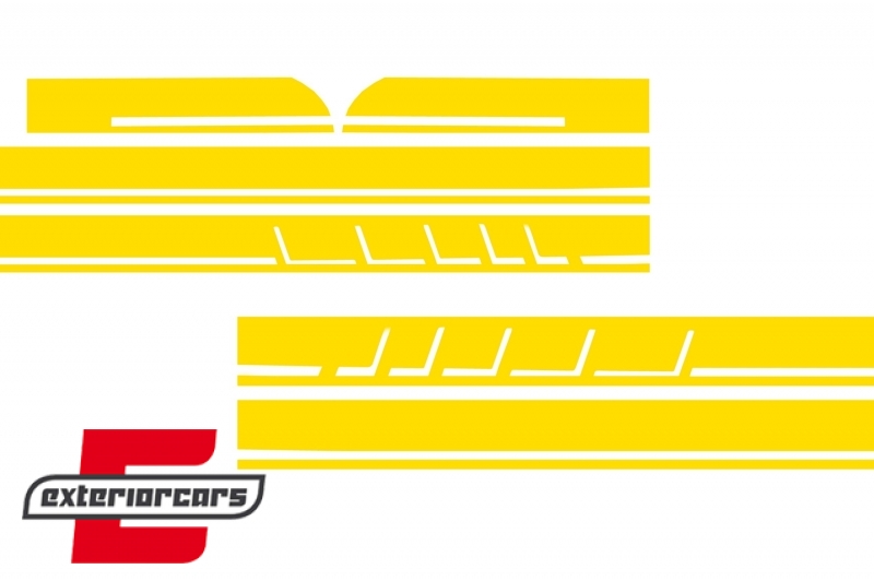 Naljepnice 45 AMG dizajn (mat žuta) / Mercedes CLA W117 C117 X117 (2013-2019) A klasa W176 (2012-2018), STICKERW117YE