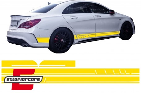 Naljepnice 45 AMG dizajn (mat žuta) / Mercedes CLA W117 C117 X117 (2013-2019) A klasa W176 (2012-2018), STICKERW117YE