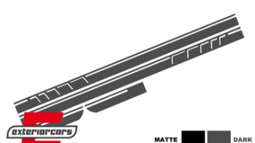 Naljepnice 45AMG dizajn Edition 1 (tamno siva) / Mercedes CLA W117 C117 X117 (2013-2019) A klasa W176 (2012-2018), STICKERW117DG