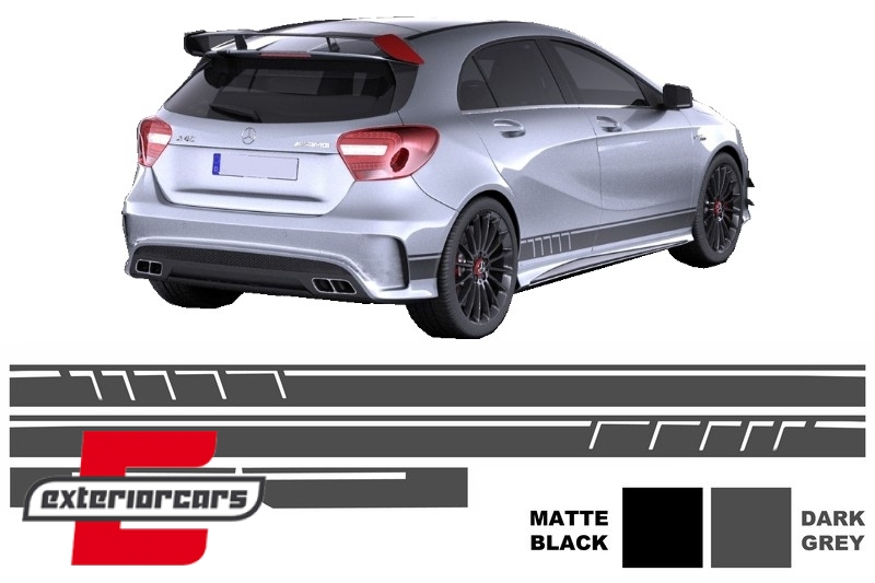 Naljepnice 45AMG dizajn Edition 1 (tamno siva) / Mercedes CLA W117 C117 X117 (2013-2019) A klasa W176 (2012-2018), STICKERW117DG