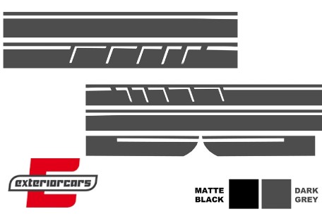 Naljepnice 45AMG Edition 1 dizajn (tamno siva) / Mercedes CLA W117 C117 X117 (2013-2019) W176 (2012-2018), COSTICKERW117DG