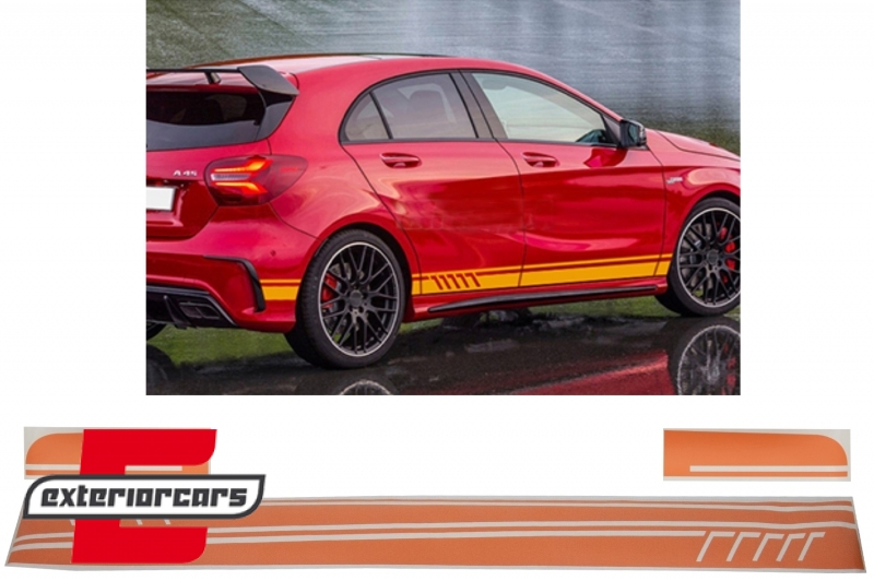Naljepnice AMG dizajn (mat narančasta) / MERCEDES Benz C238 Coupe W212 W213 E200 E300 E350 E46 E63 C207 A207, STICKERC238MO