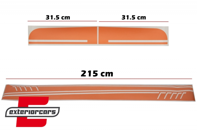 Naljepnice AMG dizajn (mat narančasta) / MERCEDES Benz C238 Coupe W212 W213 E200 E300 E350 E46 E63 C207 A207, STICKERC238MO