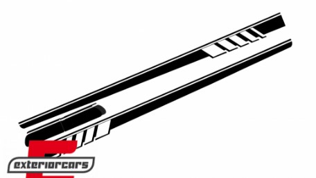 Naljepnice C63 AMG dizajn (piano crna) / Mercedes C-klasa C205 Coupe A205 Cabrio (2014-2020), STICKERC205PB