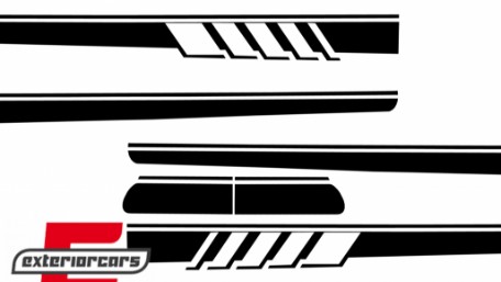 Naljepnice C63 AMG dizajn (piano crna) / Mercedes C-klasa C205 Coupe A205 Cabrio (2014-2020), STICKERC205PB