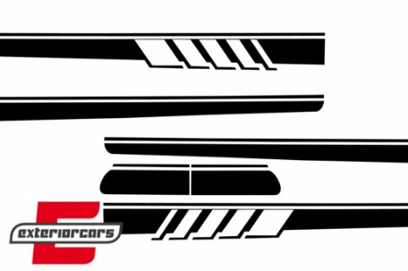 Naljepnice C63 AMG dizajn (piano crna) / Mercedes C-klasa C205 Coupe A205 Cabrio (2014-2020), STICKERC205PB