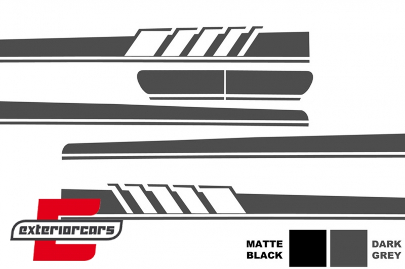 Naljepnice C63 AMG dizajn (tamno siva) / MERCEDES C-klasa C205 Coupe A205 Cabrio (2014-2020), STICKERC205DG