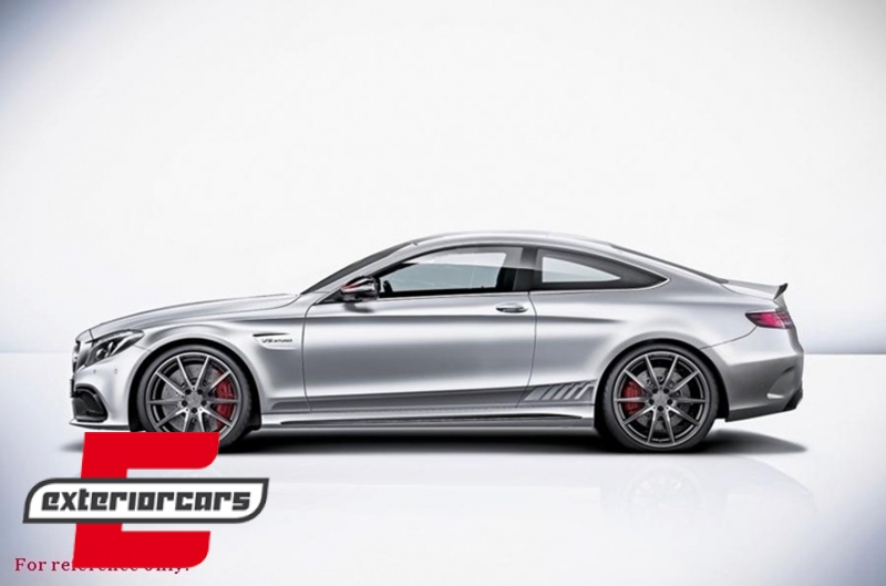 Naljepnice C63 AMG dizajn (tamno siva) / MERCEDES C-klasa C205 Coupe A205 Cabrio (2014-2020), STICKERC205DG