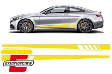 Naljepnice C63 AMG dizajn (žuta) / MERCEDES C-klasa C205 Coupe A205 Cabrio (2014-2020), STICKERC205YE