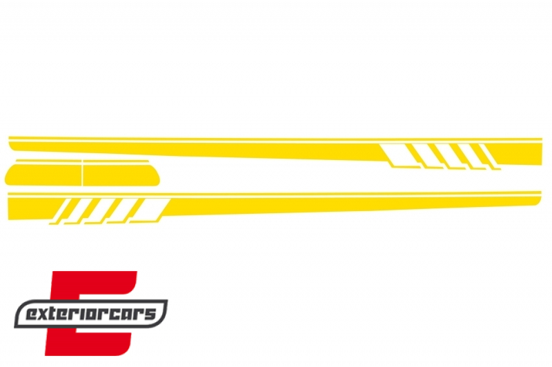Naljepnice C63 AMG dizajn (žuta) / MERCEDES C-klasa C205 Coupe A205 Cabrio (2014-2020), STICKERC205YE