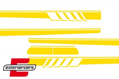 Naljepnice C63 AMG dizajn (žuta) / MERCEDES C-klasa C205 Coupe A205 Cabrio (2014-2020), STICKERC205YE