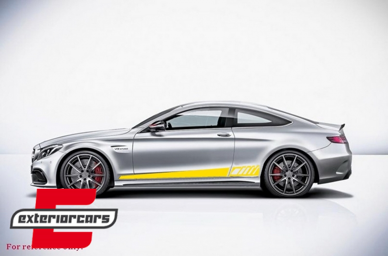 Naljepnice C63 AMG dizajn (žuta) / MERCEDES C-klasa C205 Coupe A205 Cabrio (2014-2020), STICKERC205YE