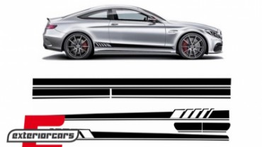 Naljepnice C63 AMG Edition 1 dizajn (mat crna) / MERCEDES C-klasa C205 Coupe A205 Cabrio (2014-2020), COSTICKERC205MB
