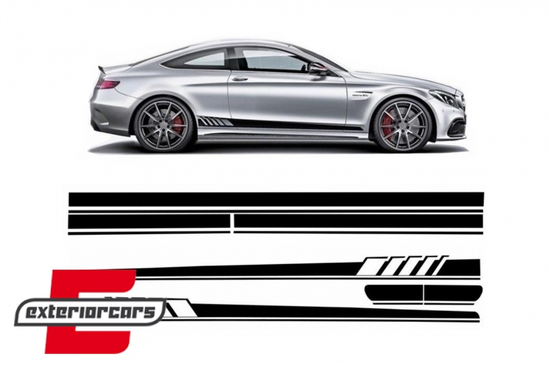 Naljepnice C63 AMG Edition 1 dizajn (mat crna) / MERCEDES C-klasa C205 Coupe A205 Cabrio (2014-2020), COSTICKERC205MB