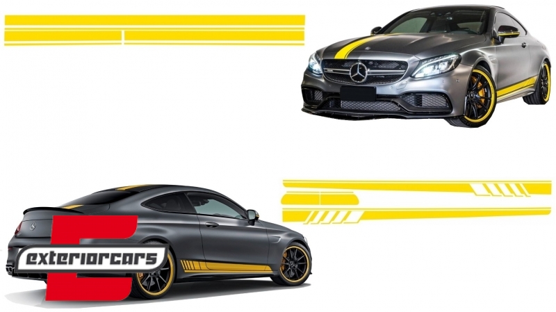 Naljepnice C63AMG Edition 1 dizajn / MERCEDES C-klasa C205 Coupe A205 Cabrio (2014-2020), COSTICKERC205YE