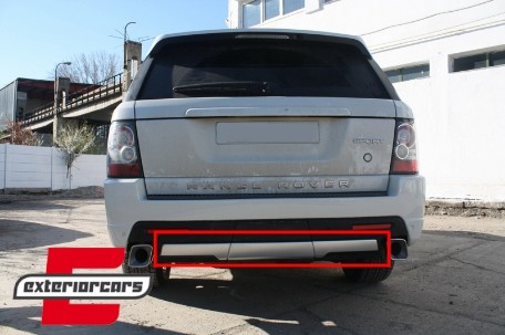 Nastavak zadnjeg branika Autobiography dizajn (srebrna) / Land Range Rover Sport L320 (2005-2013), RBMRRSA
