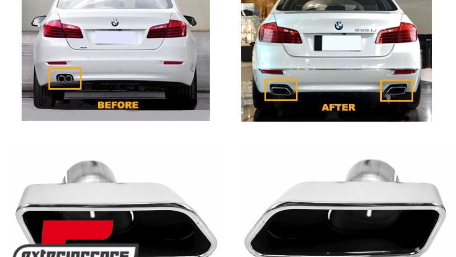 Nastavci auspuha 550i V8 LCI dizajn / BMW serije 5 F10 F11 F18 limuzina karavan (2010-2017), TY-D047